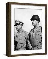 General Dwight Eisenhower, General George Patton, 1940's-null-Framed Photo