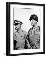 General Dwight Eisenhower, General George Patton, 1940's-null-Framed Photo