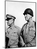 General Dwight Eisenhower, General George Patton, 1940's-null-Mounted Photo