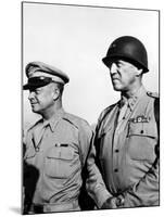 General Dwight Eisenhower, General George Patton, 1940's-null-Mounted Photo