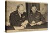 General Eisenhower and Field Marshal Montgomery-null-Stretched Canvas