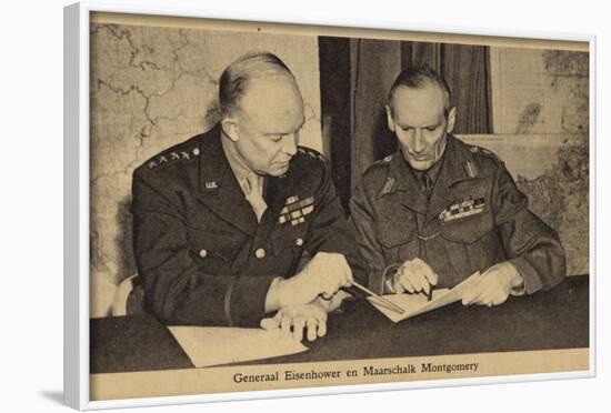 General Eisenhower and Field Marshal Montgomery-null-Framed Photographic Print