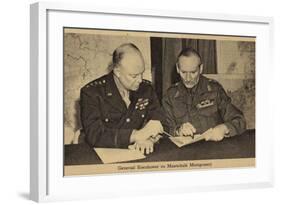 General Eisenhower and Field Marshal Montgomery-null-Framed Photographic Print