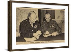 General Eisenhower and Field Marshal Montgomery-null-Framed Photographic Print