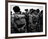 General Eisenhower Talks with Paratroopers of the 101st US Airborne Before D-Day-null-Framed Photo