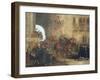 General Enrico Cialdini at the Head of His Troops Entering Gaeta Victorious in February 1861-null-Framed Giclee Print