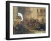 General Enrico Cialdini at the Head of His Troops Entering Gaeta Victorious in February 1861-null-Framed Giclee Print