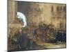 General Enrico Cialdini at the Head of His Troops Entering Gaeta Victorious in February 1861-null-Mounted Giclee Print