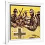 General Erwin Rommel with Other German Soldiers-Graham Coton-Framed Giclee Print