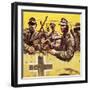 General Erwin Rommel with Other German Soldiers-Graham Coton-Framed Giclee Print