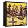 General Erwin Rommel with Other German Soldiers-Graham Coton-Framed Stretched Canvas