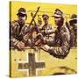 General Erwin Rommel with Other German Soldiers-Graham Coton-Stretched Canvas