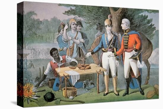 General Francis Marion of South Carolina Invites a British Officer to Dinner-American School-Stretched Canvas