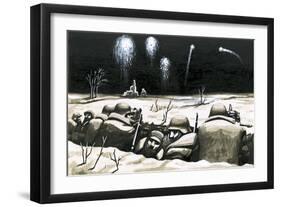 General Franco's 'Blue' Division Fights Alongside the Germans on the Russian Front-Eric Parker-Framed Giclee Print