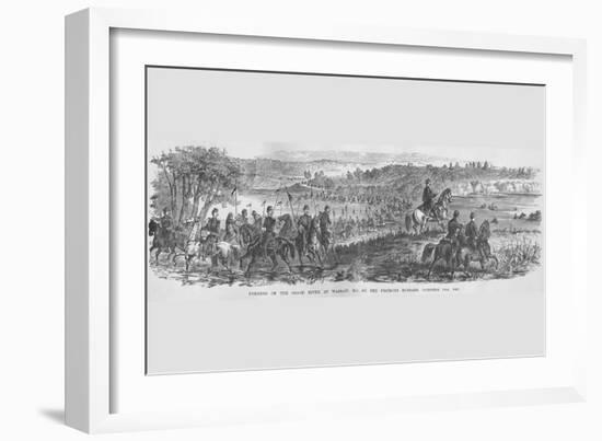 General Fremont Fords the Osage Rover at Warsaw, Missouri-Frank Leslie-Framed Art Print