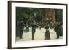 General Fremont Showing Circumference of a Redwood - Santa Cruz, CA-Lantern Press-Framed Art Print