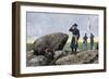 General G. K. Warren at the Signal Station on Little Round Top, Battle of Gettysburg, 1863-null-Framed Giclee Print
