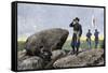 General G. K. Warren at the Signal Station on Little Round Top, Battle of Gettysburg, 1863-null-Framed Stretched Canvas