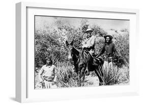 General George Crook on a Mule, with Two Apache in Arizona, 1882-American Photographer-Framed Giclee Print