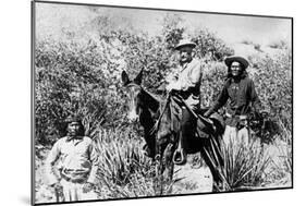 General George Crook on a Mule, with Two Apache in Arizona, 1882-American Photographer-Mounted Giclee Print