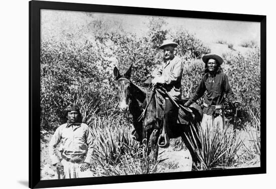 General George Crook on a Mule, with Two Apache in Arizona, 1882-American Photographer-Framed Giclee Print