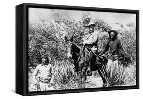 General George Crook on a Mule, with Two Apache in Arizona, 1882-American Photographer-Framed Stretched Canvas