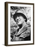 General George S. Patton Jr., During the Early Stages of the Invasion of Normandy, France, 1944-null-Framed Art Print