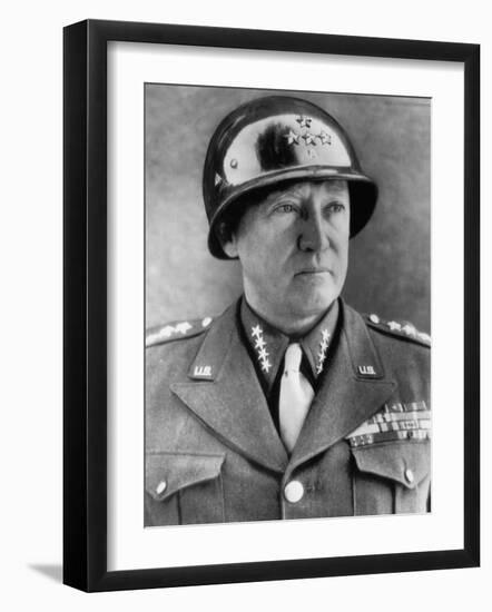 General George S. Patton Jr., U.S. Army General, 1940s-null-Framed Photo