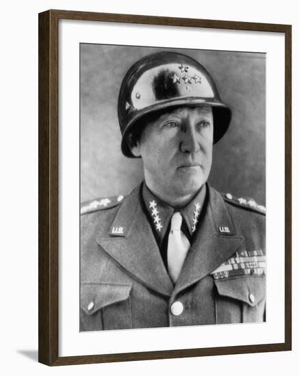 General George S. Patton Jr., U.S. Army General, 1940s-null-Framed Photo