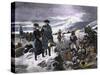 General George Washington and the Marquis de Lafayette at Valley Forge Winter Camp-null-Stretched Canvas