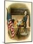 General George Washington at Continental Army Headquarters, American Revolution-null-Mounted Giclee Print