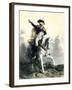 General George Washington in Battle on Horseback, Revolutionary War-null-Framed Giclee Print