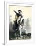 General George Washington in Battle on Horseback, Revolutionary War-null-Framed Giclee Print