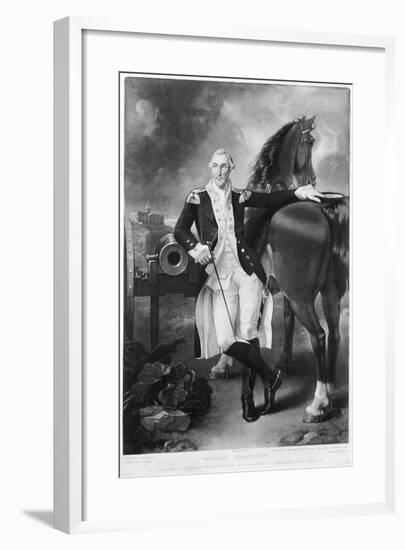 General George Washington W/Horse/Painti-null-Framed Giclee Print