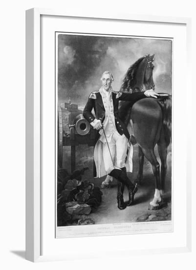 General George Washington W/Horse/Painti-null-Framed Giclee Print