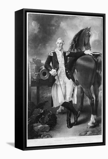 General George Washington W/Horse/Painti-null-Framed Stretched Canvas