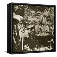 General Gonzalez Negotiating with Emiliano Zapata on Behalf of President Carranza-null-Framed Stretched Canvas