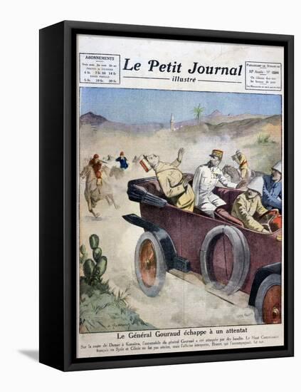 General Gouraud Escapes an Assassination Attempt on Route from Damascas to Kunaitra, 1921-null-Framed Stretched Canvas