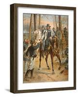 General Grant in the Wilderness Campaign, 5th May 1864 (Colour Litho)-Henry Alexander Ogden-Framed Giclee Print