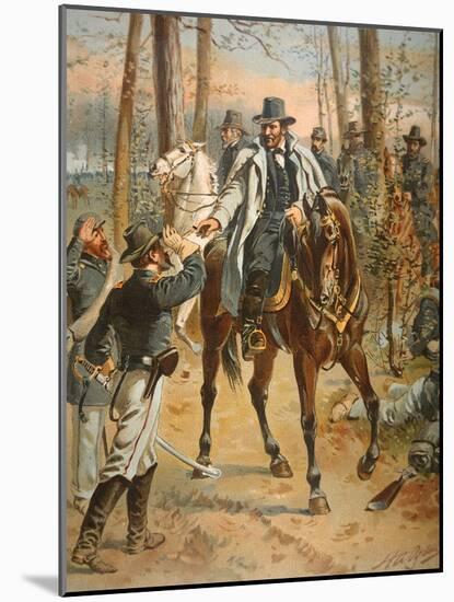General Grant in the Wilderness Campaign, 5th May 1864 (Colour Litho)-Henry Alexander Ogden-Mounted Giclee Print