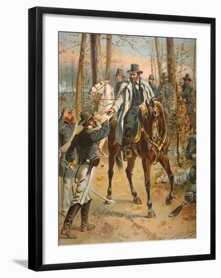 General Grant in the Wilderness Campaign, 5th May 1864 (Colour Litho)-Henry Alexander Ogden-Framed Giclee Print