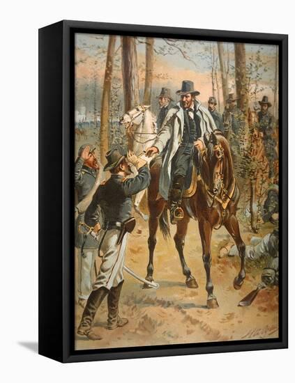 General Grant in the Wilderness Campaign, 5th May 1864 (Colour Litho)-Henry Alexander Ogden-Framed Stretched Canvas