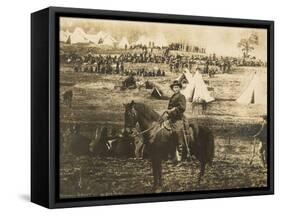 General Grant montage at City Point-American Photographer-Framed Stretched Canvas