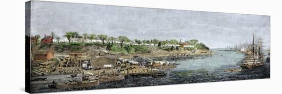 General Grant's Headquarters and Base of Supplies on the James River, c.1864-null-Stretched Canvas