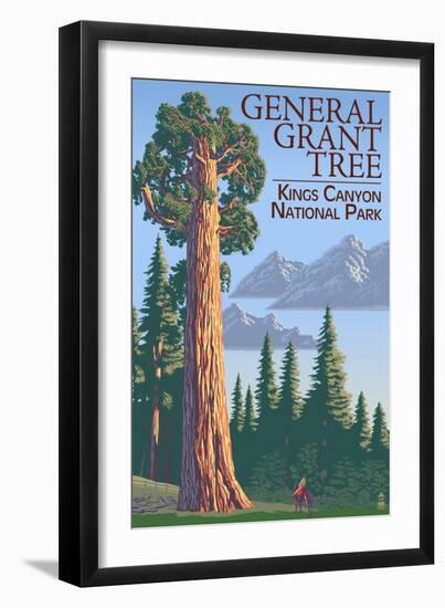 General Grant Tree - Kings Canyon National Park, California-Lantern Press-Framed Art Print