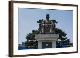 General Gyebaek Statue in Front of the Buso Mountain Fortress in the Busosan Park-Michael-Framed Photographic Print