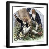 General Herkimer Killed at Oriskany in Leading Militia to Relieve Fort Stanwix, New York, 1777-null-Framed Giclee Print