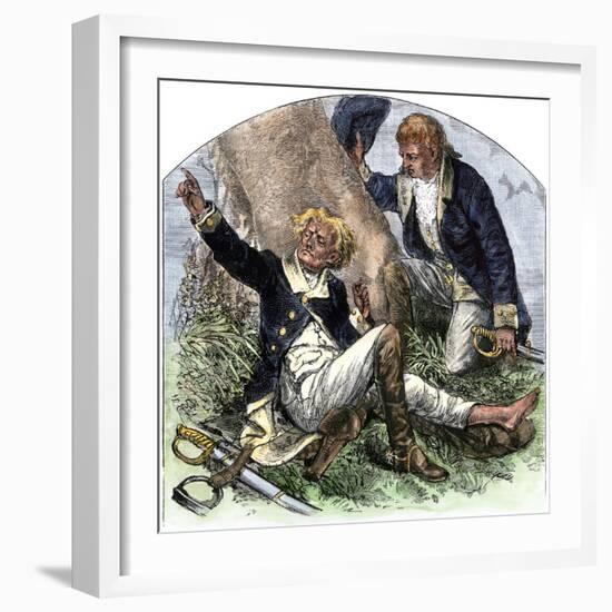 General Herkimer Killed at Oriskany in Leading Militia to Relieve Fort Stanwix, New York, 1777-null-Framed Giclee Print