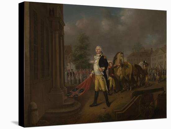 General Humphreys Delivering the Standards Taken at Yorktown to Congress Hall, Philadelphia-Nicolas Louis Albert Delerive-Stretched Canvas