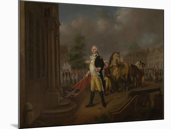 General Humphreys Delivering the Standards Taken at Yorktown to Congress Hall, Philadelphia-Nicolas Louis Albert Delerive-Mounted Giclee Print